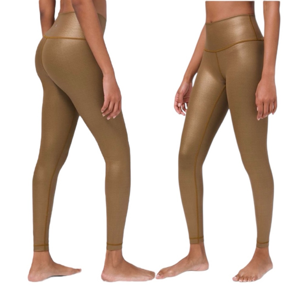 Lululemon Wunder Under High-Rise Tight Matte Copper Foil Full Length W5BNJS Yoga